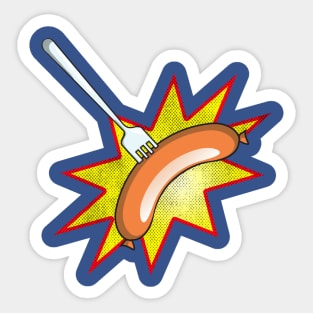 Sausage Food Fight BBQ Sticker